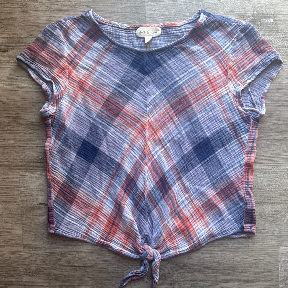 Cloth & Stone Plaid Top